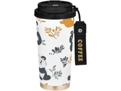 Taza térmica con forma de panda, de acero inoxidable, libre de BPA, 500 ml, sin marca.