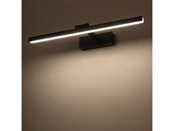 1 unidad - Lámpara de Espejo - Modelo 9980 Color Negro 50cm (12W Tres Colores) RNEMITERY