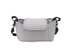 Bolsa Multiusos De Gran Capacidad Para Cochecito, Estilo Ligero, Gris.
