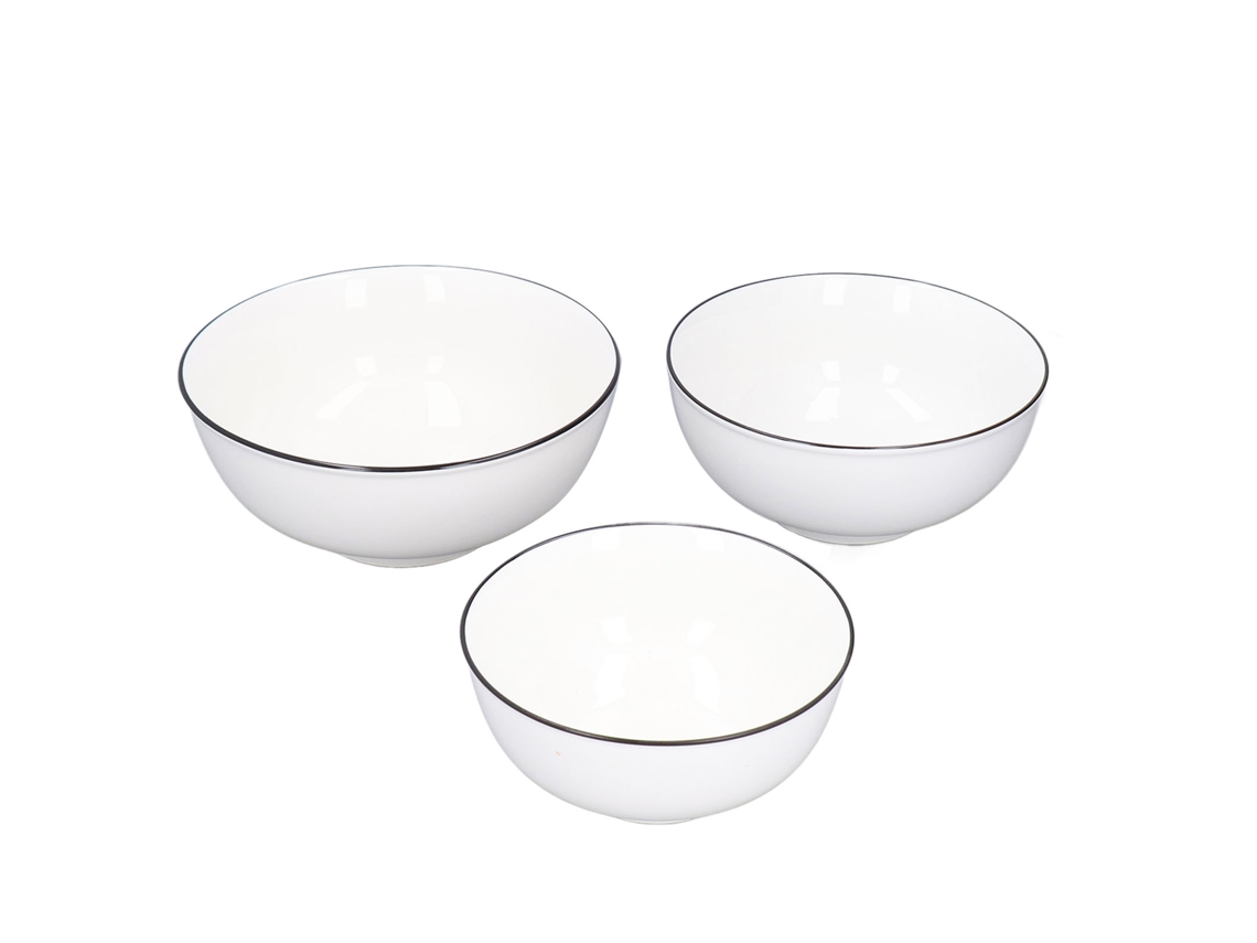Juego de 3 cuencos de sopa de cerámica esmaltada, utensilios de cocina para el hogar, la cocina y el restaurante. Otros