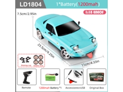Coche de drift RC MX5 1/18 LD1804, tracción trasera, giroscopio ESP, 2.4G, luces LED, escala real, ideal para carreras en pista y diversión. Aeuzwr