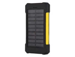 Kit De Batería Portátil Solar Al Aire Libre (luz Led De Carga Rápida) Negro + Amarillo