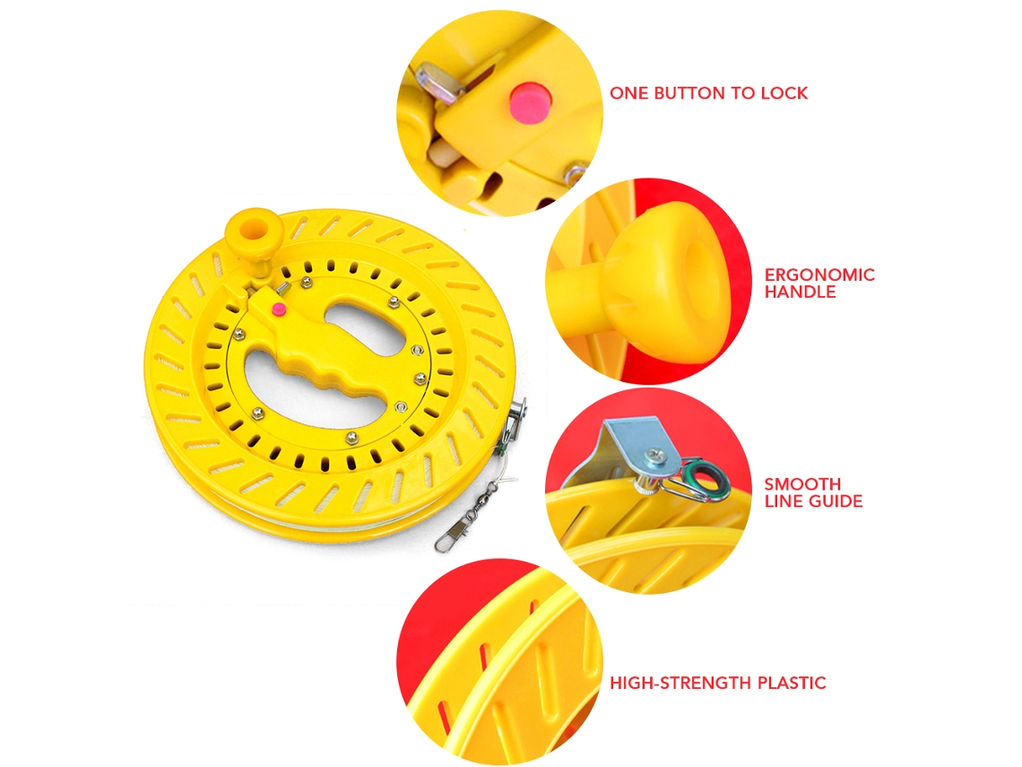 Enrollador De Hilo Para Palomitas De Maíz Con Línea De Vuelo Y Mango Ergonómico - Accesorio Para Palomitas De Maíz Al Aire Libre