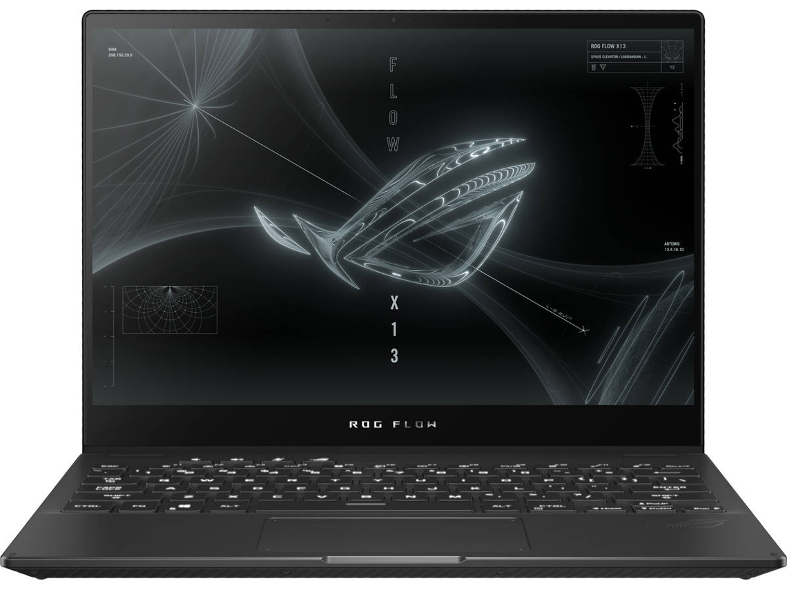 Portátil Gaming ASUS Rog Flow X13 GV301QH-K6069T (AMD Ryzen 7 5800HS - NVIDIA GeForce GTX 1650 - RAM: 16 GB - 512 GB SSD PCIe - 13.4'')
