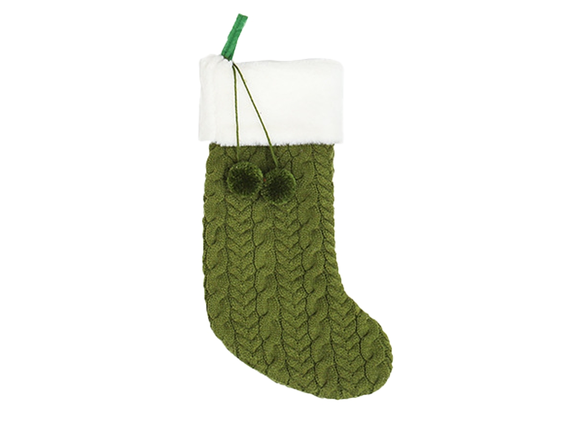 Adornos navideños Medias navideñas de punto - Verde AURUM