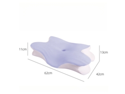 Almohada Para El Cuello Ergonómica De Seda Helada Transpirable Con Espuma Viscoelástica Para Dormir (morado) Cuich