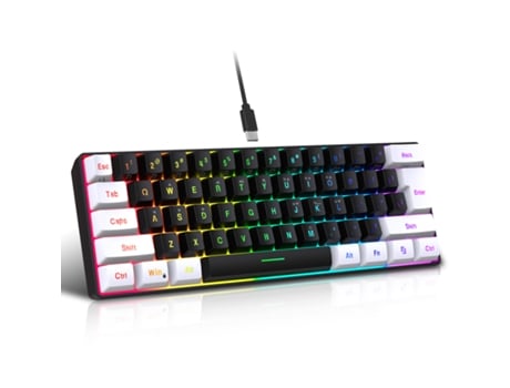 Teclado Gaming NANA V700WR RGB (Mecánico - Portugués - Blanco)