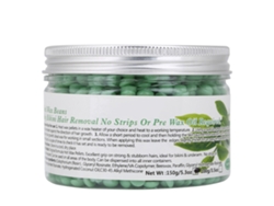 Cera dura en gránulos para cuerpo, bikini y piernas, depilatoria, 150 g, árbol de té.
