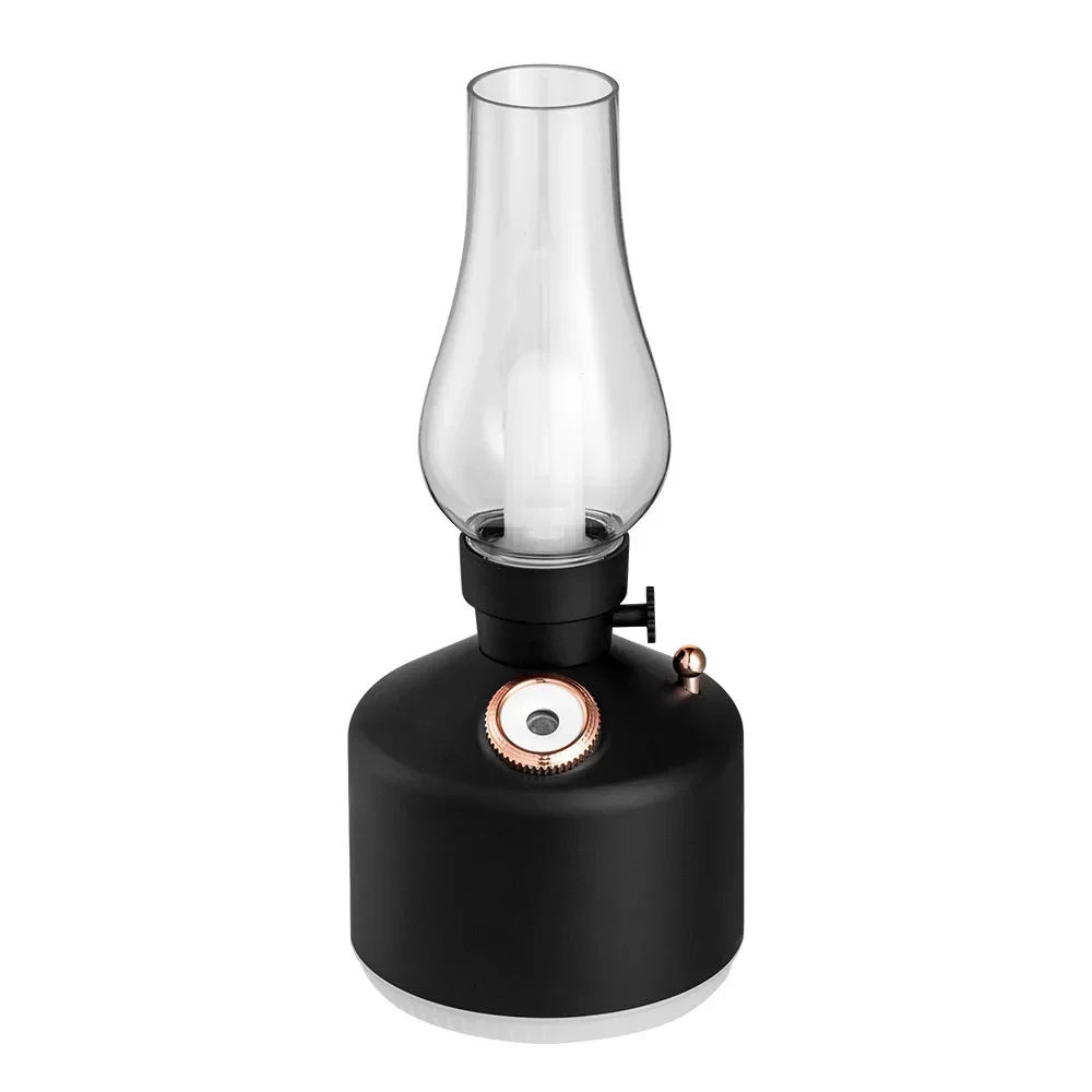 Humidificador De Aire Inalámbrico (negro) Con Aceite Esencial Recargable Y Luz De 7 Colores.