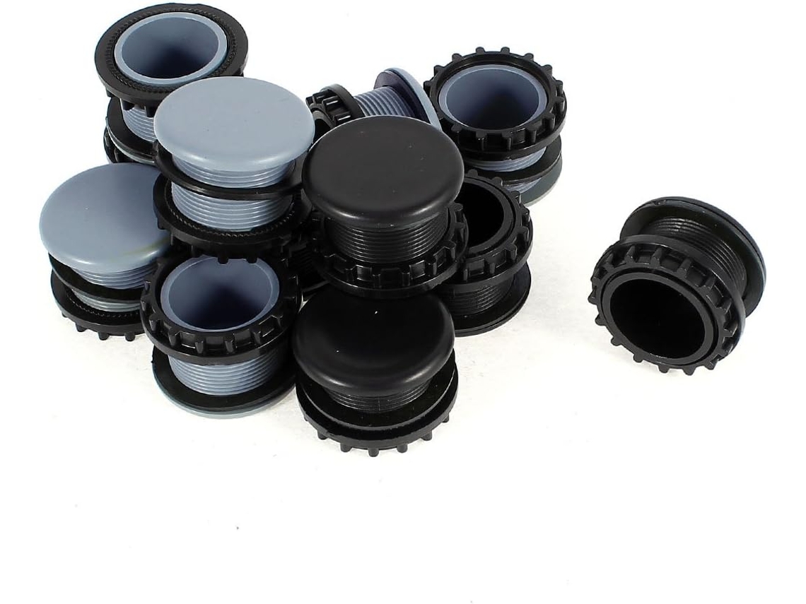 12 Piezas De Tapas De Plástico Negro + Gris Para Interruptores De Presión Con Orificio De Montaje...