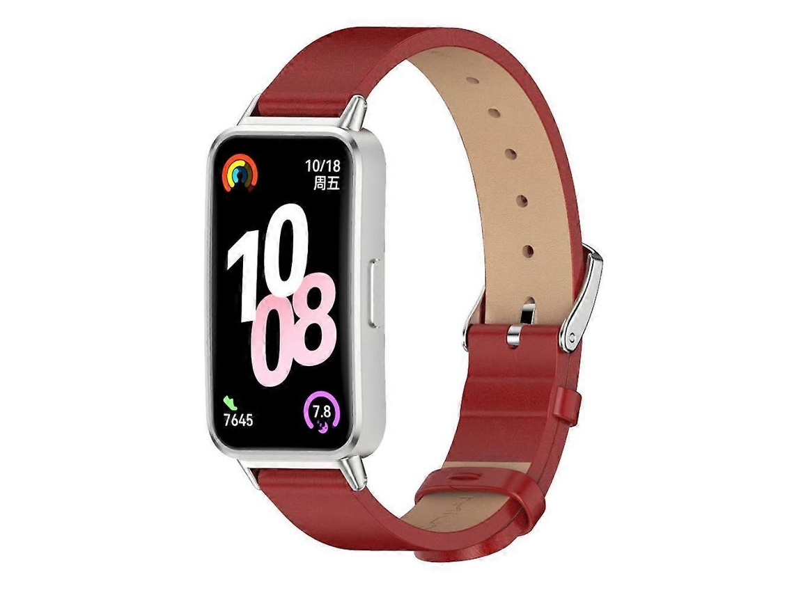 Correa de piel sintética de microfibra Mijobs para Huawei Band 10/9/8