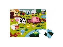 Puzzle Táctil JANOD Animales de Granja (20 Piezas)