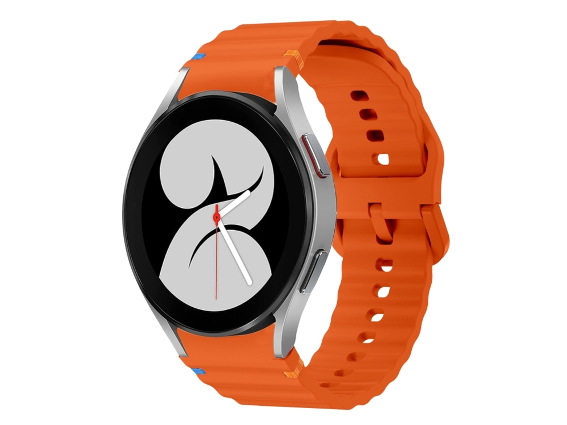 Correa de silicona cosida para Samsung Galaxy Watch 4 con patrón de ondas CSYY (40 mm/44 mm)