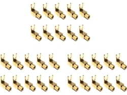 Paquete De 30 Postes Rectangulares Con Horquilla Y Conexión - Conector Banana De 4 Mm - Conector