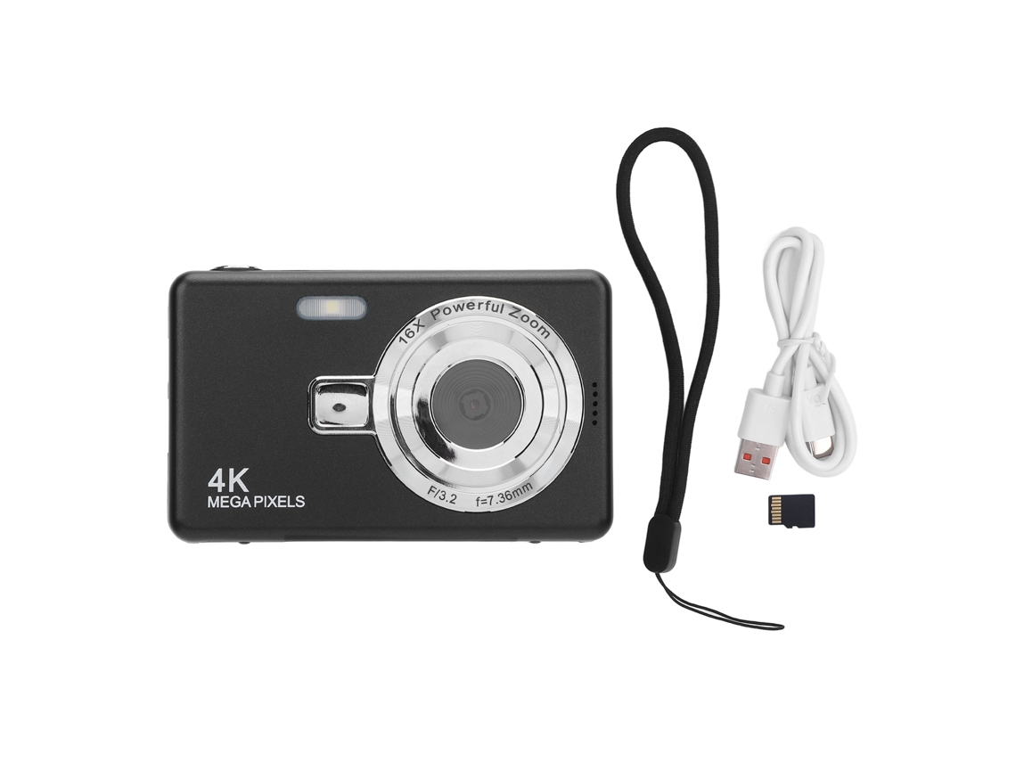 Cámara Digital 2.4 Pulgadas 50mp 4k Anti-shake 16x Zoom Con Luz De Relleno Para Principiantes Regalo Navidad 64gb