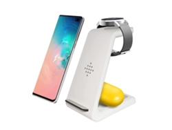Estación de Carga Sem Fio Qi Rápido para Apple YEMAESRE Seda Blanco