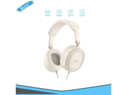 1.2m Tpe Cable,3.5mm Jack All-white Foldable Over-ear Wired Headphones With Noise Reduction Surround Sound