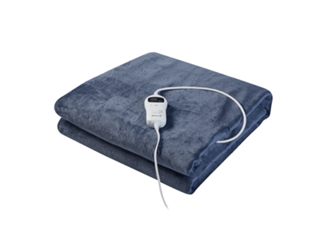 Manta eléctrica Archi 10 niveles de calor 120W Vlies 180x130 cm Azul Claro [en.casa] [EN.CASA]
