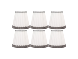 2026-6 Piezas Tapa De Lámpara De Tela Clip On Moderna Simple Para Bombilla Vela E14 Lampshade