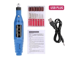 Máquina Profesional Eléctrica Para Limar Uñas, Kit De Manicura Y Pedicura Con 6 Puntas Usb.