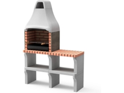 Parrilla MOVELAR New Iberia Plus XL con 1 encimera (Ladrillo tintado - 128x47x190cm)