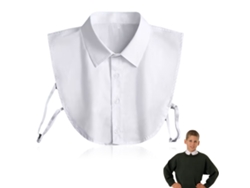 Cuello elástico falso ajustable para mujer, diseño clásico de camisa profesional, blusa Dickey desmontable, media camisa, cuello falso ligero y duradero