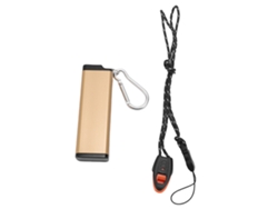 Tubo De Almacenamiento Metálico Airtight Aluminio Resistente Al Agua Llavero Botella Para Camping Viaje Oro