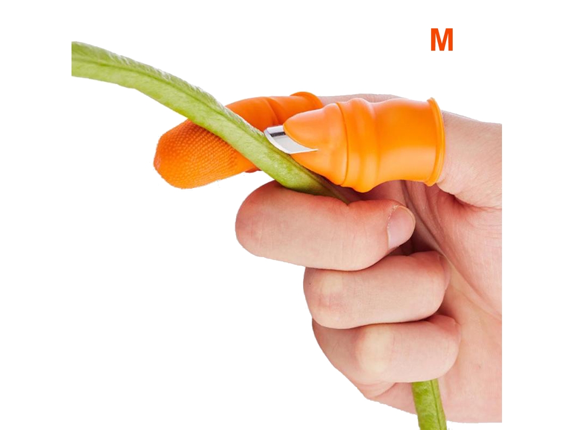 Juego De Protectores De Dedos Con Cortador Para Cosechar Frutas Y Verduras En El Jardín.