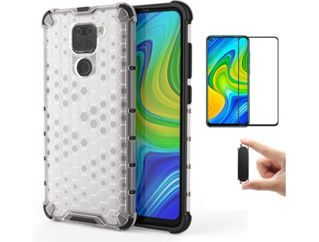 Kit Carcasa, Protector y Soporte Xiaomi Redmi Note 9 Full Cover Rumble