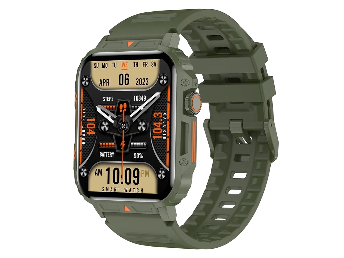 Reloj inteligente militar para exteriores 1,95, reloj inteligente con llamada Bluetooth para hombres, relojes de Fitness impermeables IP68 para Android IOS VEANXIN