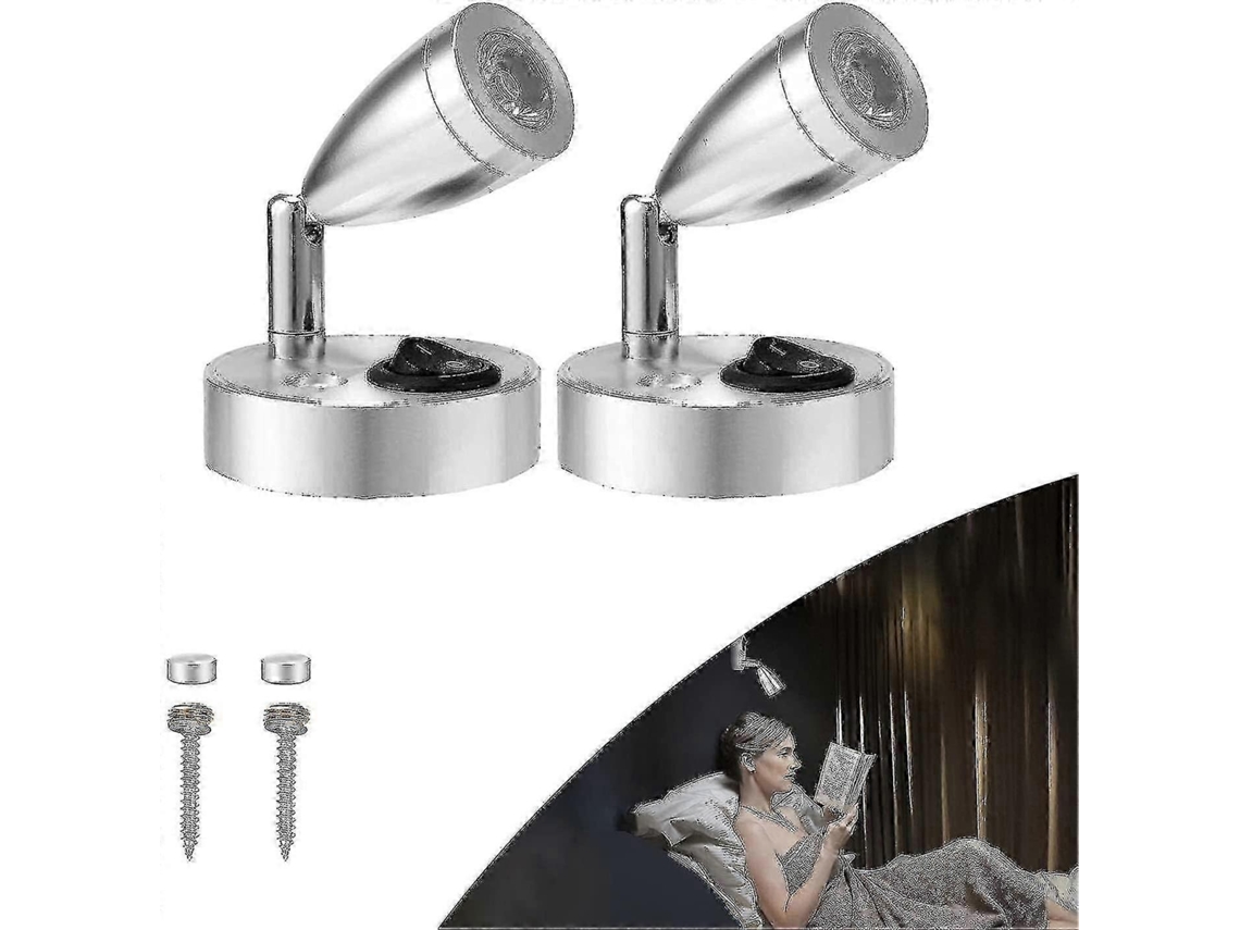 2 luces de lectura LED de 3 W y 12 V con interruptor Nostalgia88