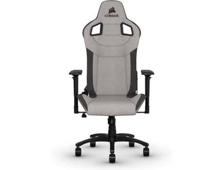 Corsair T3 Rush griscarbon silla gaming negra tejido de videojuegos exterior tela suave transpirable almohada cervical ajustable soporte lumbar reposabrazos 4d montaj sencillo y acolchada altura cf9010031ww para hasta 120 4