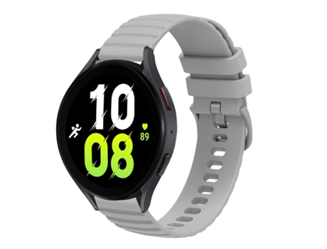 Correa de reloj inteligente para Samsung Galaxy Watch5/5 Pro Correa de silicona de color sólido con puntos ondulados de 20 mm (gris)