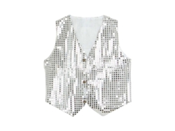 2026-chaleco Sin Mangas De Lentejuelas Brillante Unisex Para Niños Colorido Para Fiesta Qinhai
