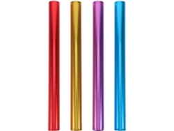 Juego De 4 Bastones De Relevos Ligeros De Aleación Multicolor Para Entrenamiento De Atletas Y Carreras En Equipo.