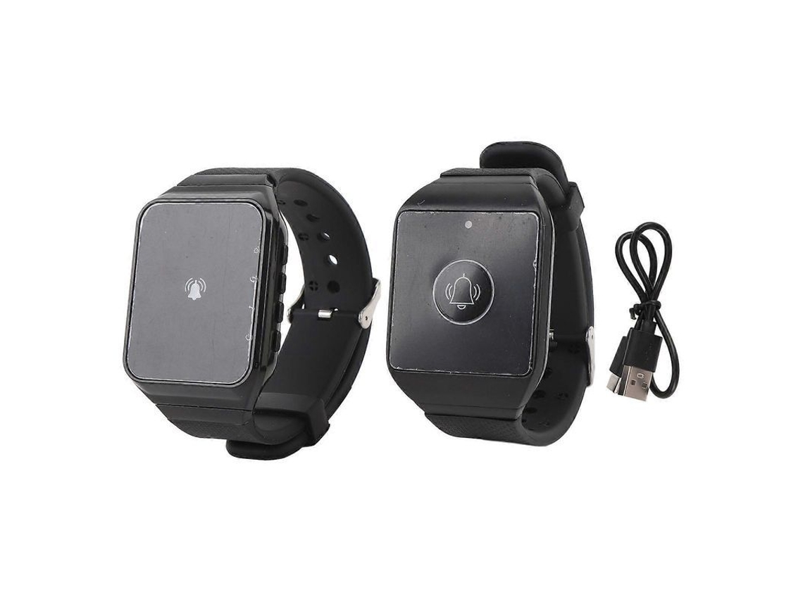 Sistema De Llamada Inalámbrico Portátil Con Reloj Y Botón, Resistente Al Agua Para Restaurantes, Hogares Y Escuelas.