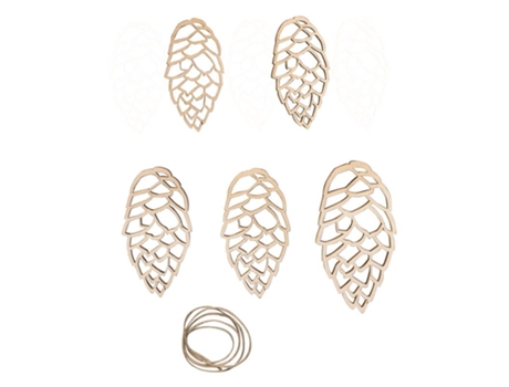 Decoraciones de madera para colgar de 5,5 a 10 cm - Manzanas de pino.