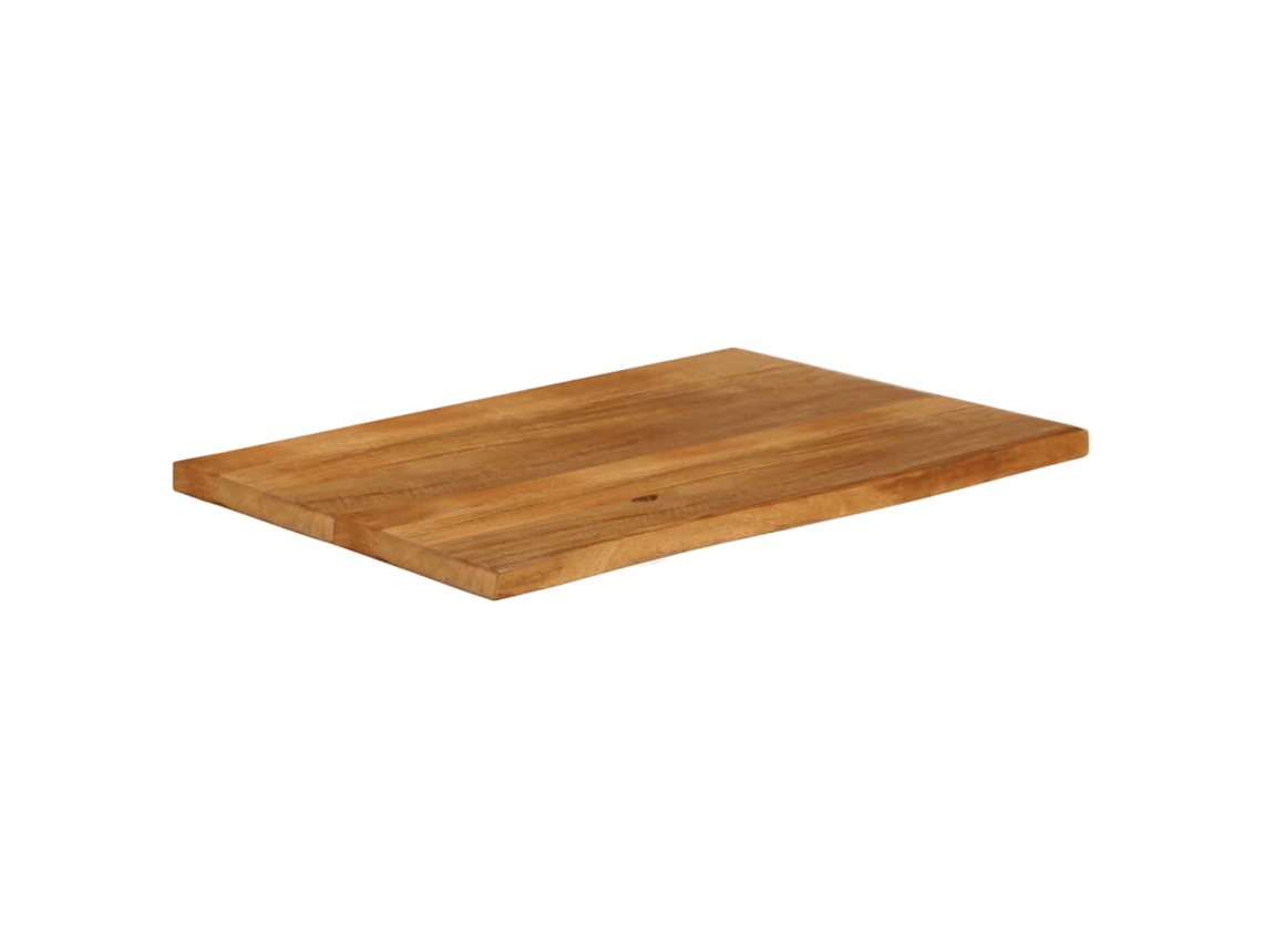 Tablero De Mesa | Superficie De Mesa | Tablero De Escritorio Borde Natural Madera Maciza Mango 100x60x2,5 Cm Wsd57904