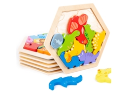 Dan26-puzzles De Madera Para Niños Pequeños Animales Cartoons 3d Juguetes Educativos De Aprendizaje Para 3 A 6 Años Tipo Animal