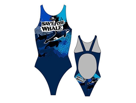 Traje de baño para Mujer TURBO Save The Whale Pro Resist Azul para Natacion (5 - 6 Años)