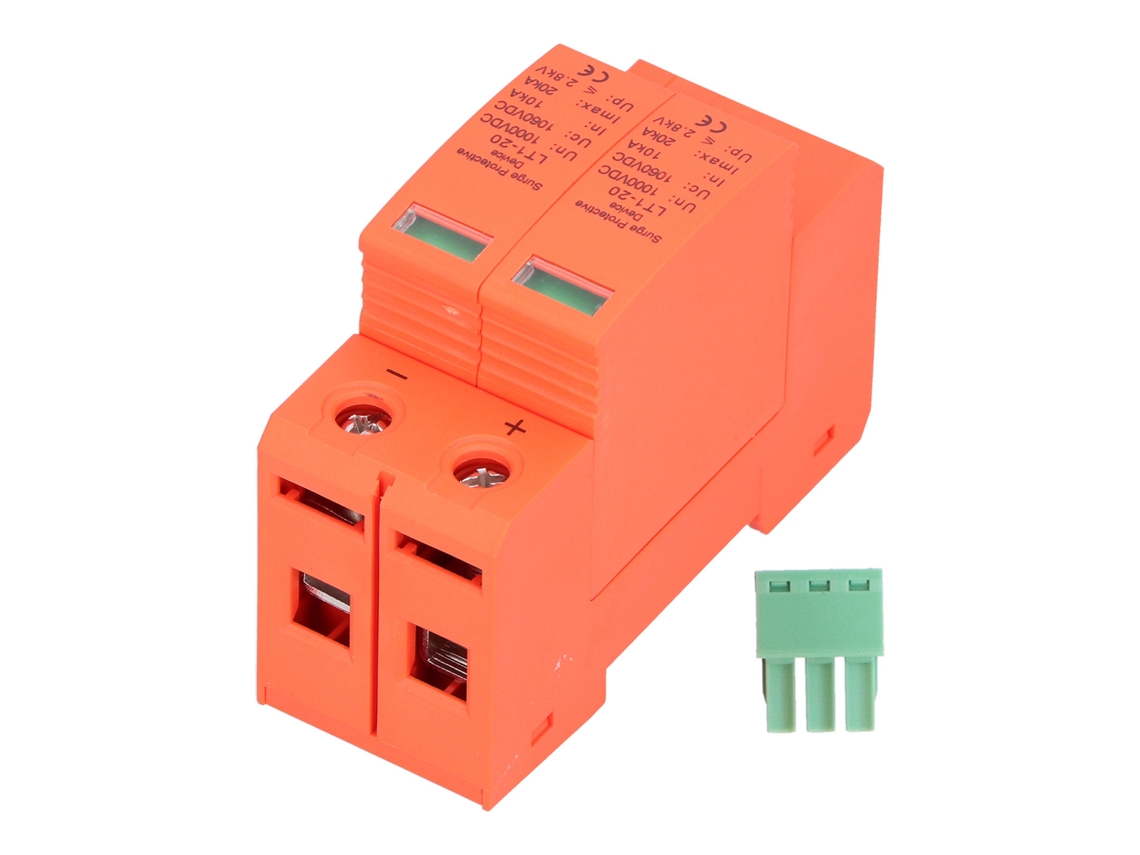 Protector De Sobrecarga 2p 20ka Dc1000v Para Fotovoltaica Con Comando Remoto