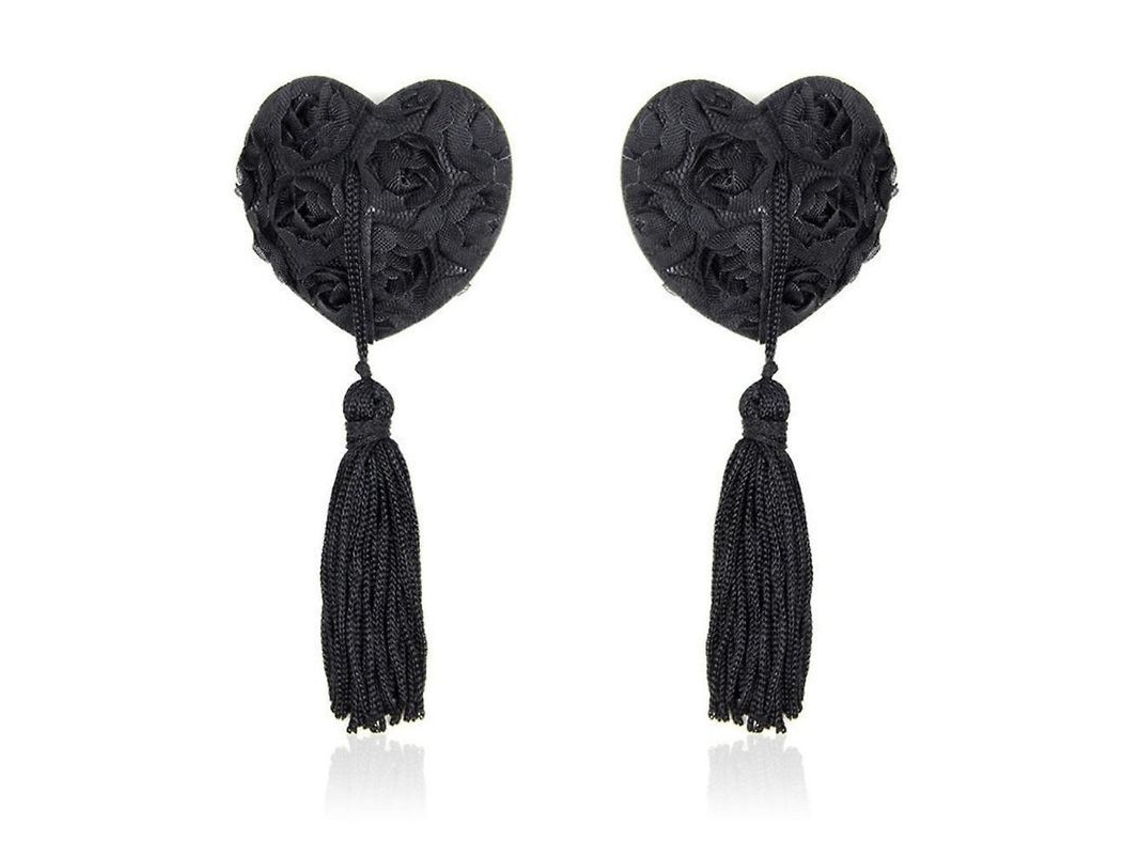 2026-parche De Pecho Para Mujer Con Tassel Largo Encaje Strass Adhesivo Invisible Silicona Sexy