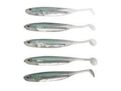 Danu26-5 Piezas Cebo De Pesca Artificial Suave Simulado Con Ojos 3d Silicona Ambiental Verde