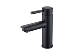 Grifo De Lavabo Con Repisa 006 En Latón Negro, Colección Céphise