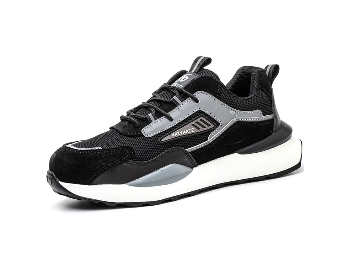 Zapatos De Trabajo Para Hombres Y Mujeres, Calzado De Protección Para Obras De Construcción — Transpirable, Cómodo, Ligero Y Suave — 37, Negro