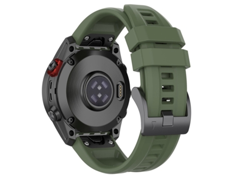 Correa de Silicona liberación rápida 26mm para Garmin Fenix 7X/7X Solar/6X/6X Pro/TACTIX 7 - verde oscuro