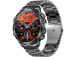 Reloj inteligente Ak75 con correa de acero, llamadas Bluetooth, resistente al agua, monitor de salud, reloj deportivo Ly Ebike