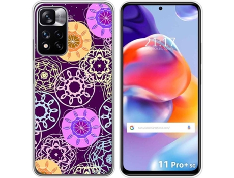 Carcasa para Xiaomi Redmi Note 11 Pro+ Plus 5G TUMUNDOSMARTPHONE Dibujos Radial Multicolor