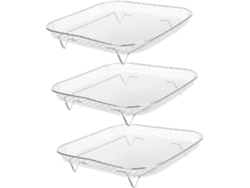 3 Piezas, Té, Para Cocina, 3 Estantes Apilables De Acero Resistente Para Freidora De Aire Qu