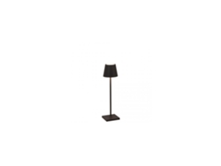Lámpara de Mesa Poldina Pro Micro LED Negra Recargable y Regulable ZAFFERANO